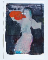 50 x 35 cm oil, acrylic and distemper on litho-print