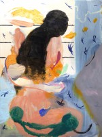 Japanese Orgy, 2021 oil, acrylic and distemper on canvas 106 x 80 cm