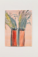 Double blind, 2021, mixed media on paper, 40 x 30 cm